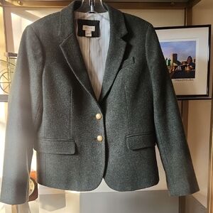 J. Crew Women's Forest Green Wool Blazer
